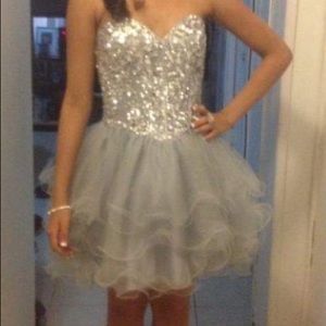 Silver Prom Dress